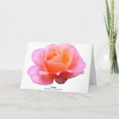 Roze Roos - Blauw Kaart (Achterkant)