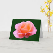 Roze Roos - Blauw Kaart (Gele Bloem)