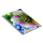 Roze Roos blauwe glazen bol Notitieboek (Rechterzijde)