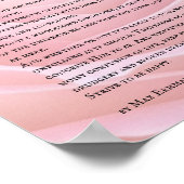 Roze Roos Bloei Desiderata Gedicht Poster (Hoek)