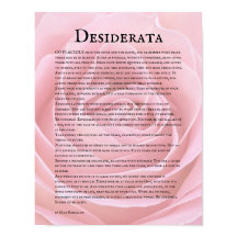 Roze Roos Bloei Desiderata Gedicht