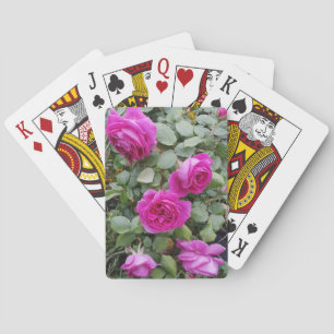 Roze  Roos Bloem Birthday Floral Pokerkaarten