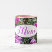 Roze  Roos Bloem Birthday Mum Mok (Midden)