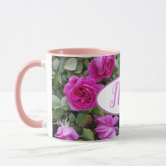  Roze  Roos Bloem Birthday Mum Mok (Links)