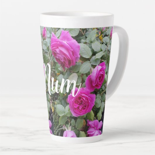  Roze  Roos Bloem Birthday Mum Mok (Rechterhoek)