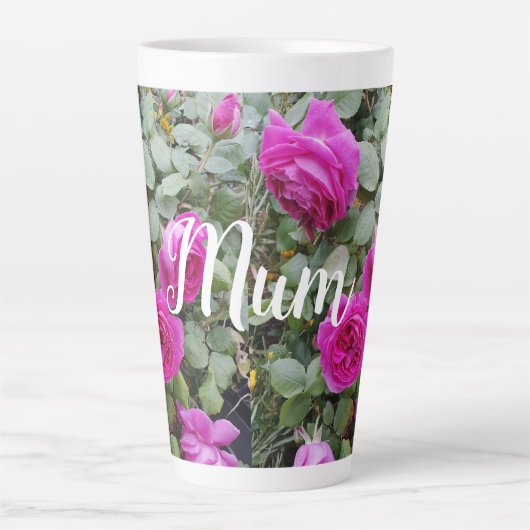  Roze  Roos Bloem Birthday Mum Mok (Voorkant)