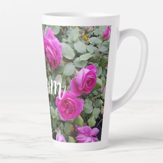  Roze  Roos Bloem Birthday Mum Mok (Rechts)