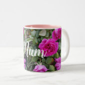 Roze Roos Bloem Birthday Mum Mok (Voorkant rechts)