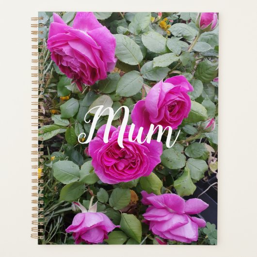  Roze  Roos Bloem Birthday Mum Mok N Planner (Voorkant)