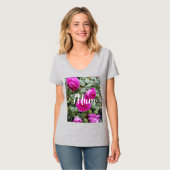 Roze Roos Bloem Birthday Mum T-Shi T-shirt (Voorkant volledig)