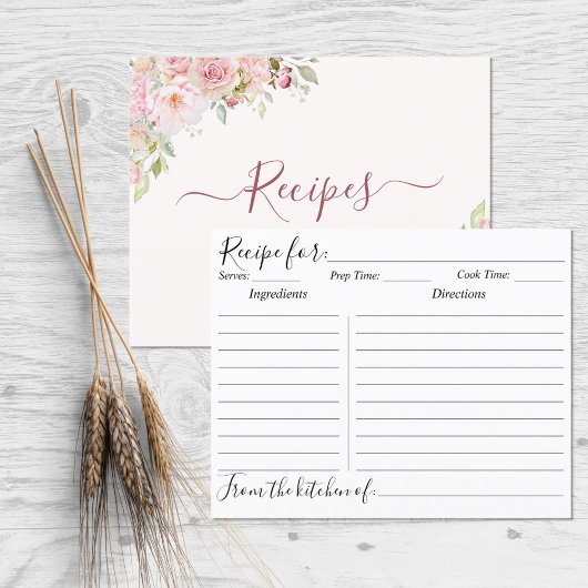 Roze Roos Bloem Bloemig Recept Kaart