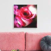 Roze Roos Bloem Bloemstuk Canvas Afdruk (Insitu (Woonkamer))