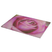 Roze Roos Bloem Bloemstuk Glas Snijplank (Hoek)
