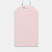 Roze roos bloem cadeautag cadeaulabel (Achterkant)
