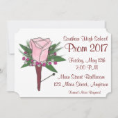 Roze Roos Bloem Corsage Boutonniere Galabal Promin Kaart (Voorkant)