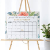 Roze Roos Bloem Guess Verwachte Bevalling Agenda Poster