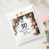 Roze roos bloem moderne 30e verjaardag bedankzakje (Gezegeld)