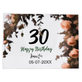 Roze roos bloem moderne 30e verjaardag groot cadeauzakje (Achterkant)