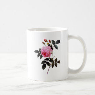 Roze roos bloem, Pierre Joseph Redouté Koffiemok