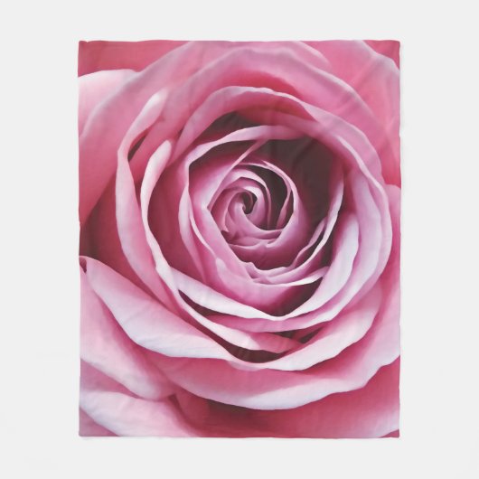 Roze roos bloem tuin meisjes kinderkamer fleece deken (Voorkant)