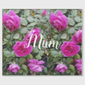 Roze Roos Bloem Verjaardag Cadeaupapier (Vlak)
