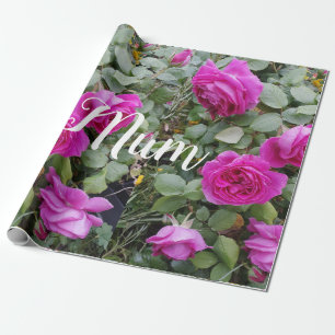 Roze Roos Bloem Verjaardag Cadeaupapier
