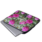  Roze  Roos Bloem Verjaardag Laptop Sleeve (Voorkant onderkant)