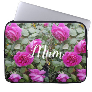  Roze  Roos Bloem Verjaardag Laptop Sleeve