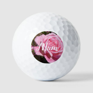 Roze Roos Bloem Verjaardag Mum Golf Golfballen