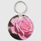 Roze Roos Bloem Verjaardag Sleutelhanger (Achterkant)