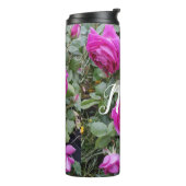  Roze  Roos Bloem Verjaardag Thermosbeker (Gedraaid links)