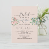 Roze Roos Bloemachtige Bruiloftsborrel Kaart (Staand voorkant)