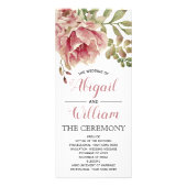 Roze roos bloemen bloemen reclamekaart (Voorkant)