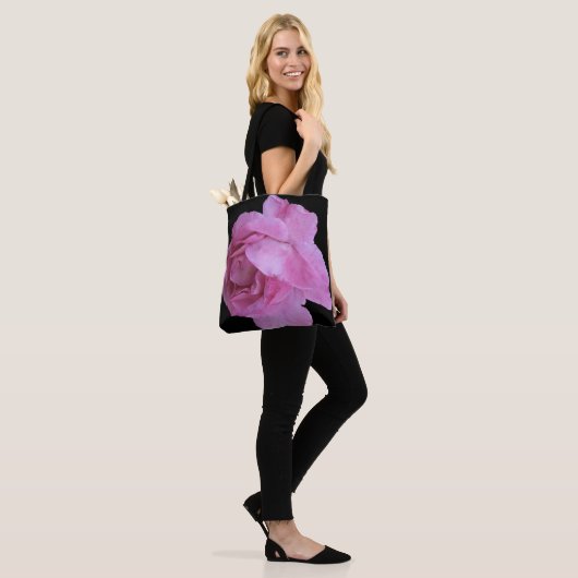  roze roos bloemen boho mode fine art tote bag (Op model)