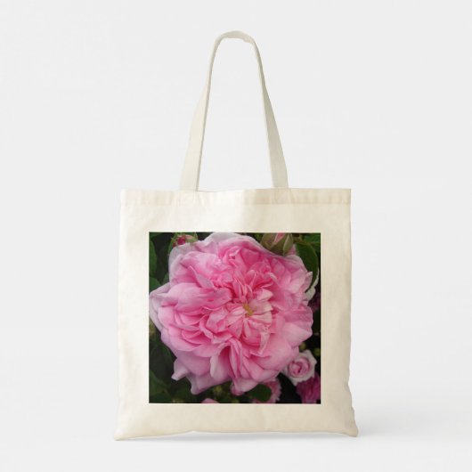 Roze  Roos bloemen Canvas tas (Achterkant)