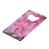 Roze  Roos bloemen Creditkaart Flessenopener (Achterkant Gekanteld)