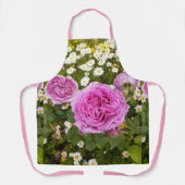 Roze  Roos bloemen Floral naam Vrouwen Apron Schort (Voorkant)