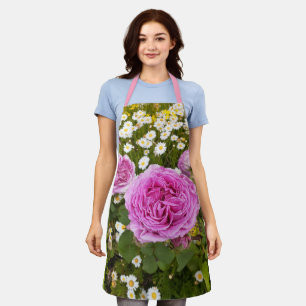 Roze  Roos bloemen Floral naam Vrouwen Apron Schort