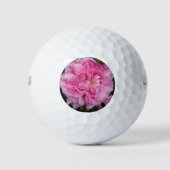Roze  Roos bloemen Golfballen (Voorkant)