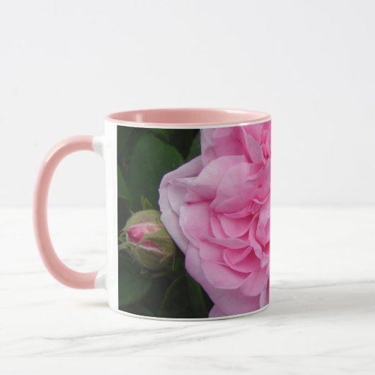 Roze Roos bloemen Mok (Links)