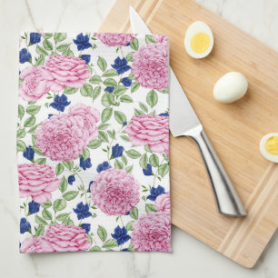  Roze Roos Bloemen Patroon  Theedoek
