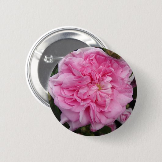 Roze  Roos bloemen Ronde Button 5,7 Cm (Voorkant /achterkant)