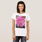 Roze  Roos bloemen T-shirt (Voorkant volledig)