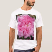 Roze  Roos bloemen T-shirt (Voorkant)