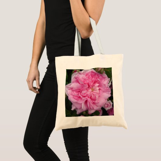 Roze  Roos bloemen Tote Bag (Voorkant (product))