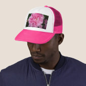 Roze  Roos bloemen Trucker Pet (In situ)