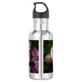 Roze Roos bloemen Waterfles (Achterkant)