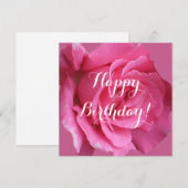  roze roos bloemenaanpasbare Angela naam Feestdagenkaart (Voorkant / Achterkant)