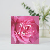  roze roos bloemenaanpasbare Angela naam Feestdagenkaart (Staand voorkant)