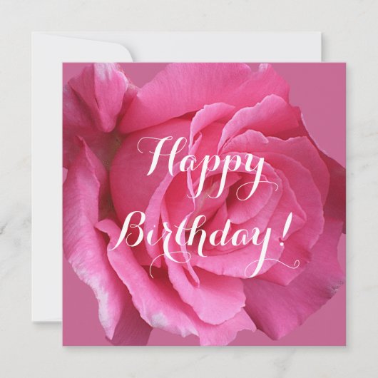  roze roos bloemenaanpasbare Angela naam Feestdagenkaart (Voorkant)